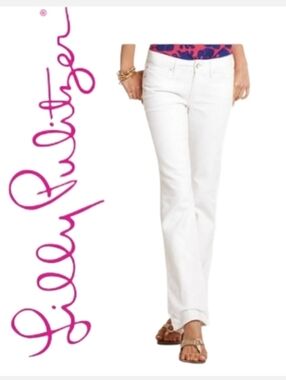 Lilly Pulitzer Babe Bootcut Jeans Resort White Sz 4